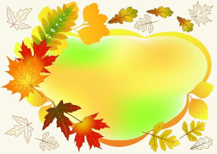 free vector Beautiful autumn photo frame vector